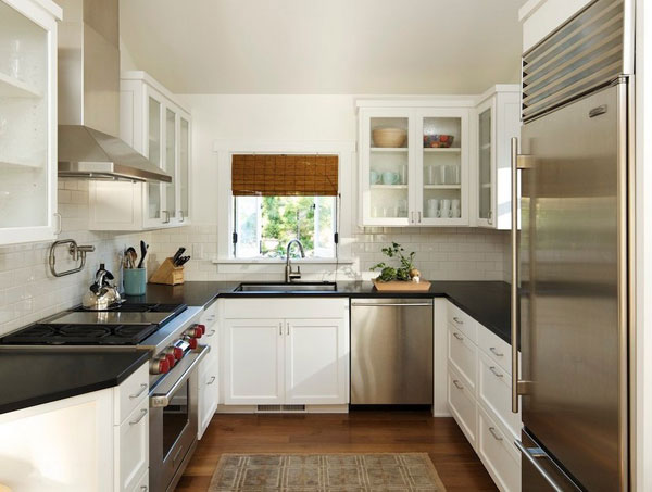 disposition des meubles dans la cuisine en U